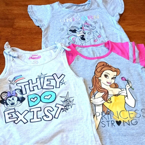 Disney junior Other - Disney junior| 1 princess Bell T-shirt| 2 mine mouse top| Sz 6